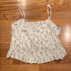 Floral flowy crop top